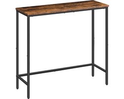 wandtafel sidetable - console tafel -75 x 24 x 75 cm - Hout - Metaal - Industrieel design