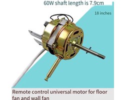 Wandventilator Motor - Ventilator Onderdeel - Koelte Creëren - Zuiver Koperdraad - 18 inch - Zwart