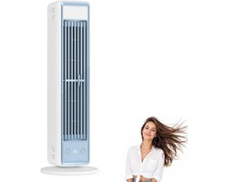 Wandventilator zonder bladen, stille en energiezuinige tafelventilator met oscillatiefunctie, drie snelheden, Geschikt voor kantoren, slaapkamers en woningen (wit).