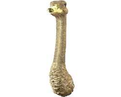 Wandversiering Emoe Tabitha Struisvogel Goud 72 cm - Polysteen - Wanddecoratie