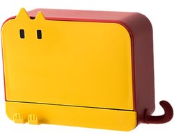 Wandzeepbakje Met Deksel - Zelfklevend Zeepdoosje - Badkamer Opbergen - Met Handige Haak - 125 x 95 cm - Rood Geel