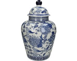 Wants&Needs Pot Porselein Blauw 18 X 18 X 35