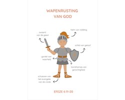 Wapenrusting van God A4 poster | Kinderposter | Christelijke poster | Poster Babykamer | Poster kinderkamer jongens | Posters | Poster ridder | Wanddecoratie kinderkamer