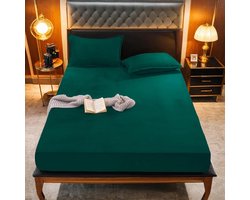 Warm Flanel Hoeslaken 180x200 cm Groen | Zacht & Pluizig Fleece | Geschikt voor Matrassen tot 30 cm