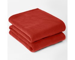 Warme en Luxe Grote Deken van Superzachte Polar Fleece - 200x240 cm - Rood