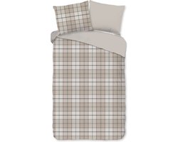Warme flanel dekbedovertrek Huibert - 140x200/220 (eenpersoons) - heerlijk zacht en hoogwaardig - unieke dessin - donsachtig laagje - slijtvast - ideaal tegen kou