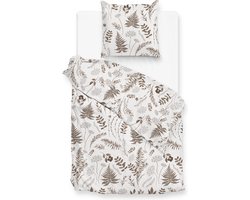 Warme flanel dekbedovertrek Meadow - 140x200/220 (eenpersoons) - heerlijk zacht en hoogwaardig - unieke dessin - donsachtig laagje - slijtvast - ideaal tegen kou