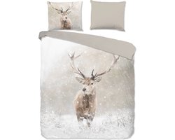 Warme flanel dekbedovertrek Werner - 200x200/220 (tweepersoons) - heerlijk zacht en hoogwaardig - unieke dessin - donsachtig laagje - slijtvast - ideaal tegen kou