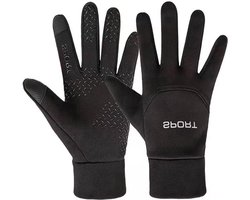Warme handschoenen-Winterhandschoenen-Touchscreen-handschoenen-Winddicht Sporthandschoenen-Antislip FietshandTouchscreen-handschoenen - Winddicht Sporthandschoenen-Antislip Fietshandschoenen-voor Hardlopen,Motorfiets,Fietsen, Wandelen(kleur :Zwart)