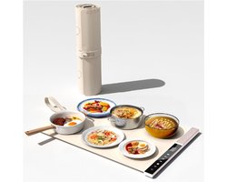 Warmhoudplaat Voor Gerechten – Warmteschaal Met 3 Zones – Individueel Instelbare Temperatuur – Opvouwbare Voedselwarmer Voor Party Buffet