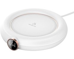 Warmhoudplaat voor mok of beker - Plaat om te verwarmen - Koffiekopverwarmer - Theebekerwarmer - Thermische warmhoudplaat - Warmhoudonderzetter - USB-koffiewarmer voor thuisgebruik op kantoor of op het bureau- Wit