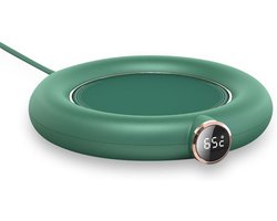 Warmhoudplaat voor mok of beker - Plaat om te verwarmen - Koffiekopverwarmer - Theebekerwarmer - Thermische warmhoudplaat - Warmhoudonderzetter -USB-koffiewarmer voor thuisgebruik op kantoor of op het bureau- Groen
