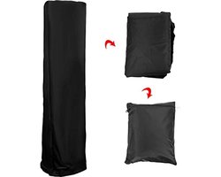 Warmte Heater Cover Ademend Oxford Terras Heater Cover Waterdichte Cover voor Paddenstoel Heater, Piramide Vrijstaande Terras Heater, Zwart (221 x 61 x 53 cm)