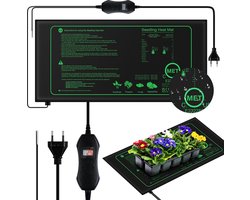 Warmtemat Planten - Met Thermostaat - 25 x 52 cm - 50W - Waterdicht - Kweekmat - Kweekmat verwarmingsmat - Warmtemat Planten Kweken - Verwarmingsmat Planten - Propagator