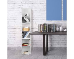 warraich-Productontwikkelaar van witte boekenkasten met zes niveaus voor stijlvolle woon- en slaapkamerinrichting