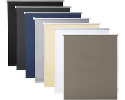 Warraich Thermisch verduisterend rolgordijn – 80x160 cm – taupe – Klemmfix – zonder boren