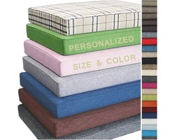 Wasbaar Bankkussen voor Tuin en Woonkamer - Ademend en Antislip - Donkerblauw (90 x 50 x 5 cm)