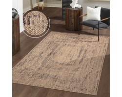 Wasbaar binnen- en buitenkleed, weerbestendig, terras, effen, modern, boho, abstract