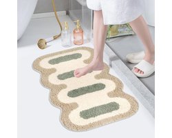 Wasbaar vloerkleed, modern entreekleed, antislip keukenkleed, deurmat Geschikt voor woonkamer en slaapkamer, klein, zacht, dun en eenvoudig entreekleed Geschikt voor eetkamer en badkamer (beige)