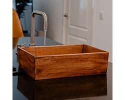 Wasbak rechthoek hout