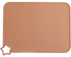 Wasbare baby siliconen placemat- antislip placemat voor kinderen- vlekbestendig- draagbaar- geschikt voor kinderen en peuters- Ether- donkergeel