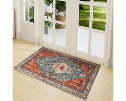 Wasbare Deurmat - 60 x 90 cm - Anti-slip Vuilvanger voor Binnen - Laag Profiel Absorberende Vloermat - Geschikt voor Keuken, Tuin, Hal en Ingang