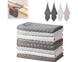 Wasbare Keuken Doeken 30 x 30 cm Microvezel Wafel Doeken Extra Absorberend en Duurzaam voor Keuken, Ramen en Glazen (Multikleur)