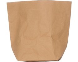 Wasbare Papieren Opbergmand, Maat S, Afmeting: L21xB14xH30 cm, Bruin