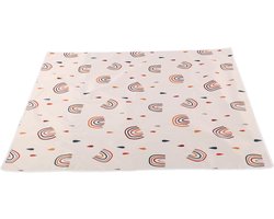 Wasbare Splash Mat voor Hoge Stoel, Waterdichte Antislip Vloermat, Herbruikbare Speelmat voor Tafel of Vloer, 110 cm