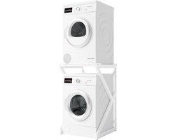 Wasdroger Opzetkast - Stapelrek - Ruimte Besparen - Universeel Ontwerp - 100 kg Capaciteit - Wit