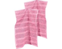 Washandjes Katoen - Badstof Handdoekjes - Dagelijkse Hygiëne - Krasbestendig Fluweel - 30x50 cm - Antiek Roze