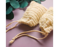Washed Jute Zeepzakje | Verwijdert dode huidcellen | Geeft scrub tijdens het wassen