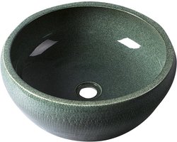 Waskom Sapho Priori Rond 42x15 cm Keramiek Groen