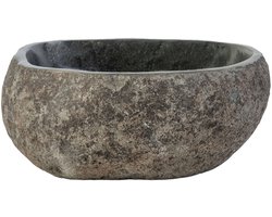 Waskom van Natuurlijke Riviersteen – Grijs – 30-35x15x2 cm