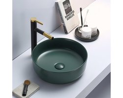 Waskom Victoria color line Mat Jade groen, incl. clickwaste