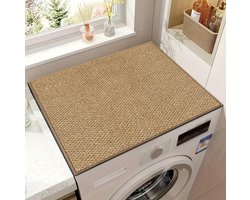 Wasmachine Beschermer - 60 x 60 cm - Wasmachine Droger Mat - Wasmachine Hoes - Afdekking Voor Wasmachine of Droger - Apparaten Beschermen - voor Wasmachine, Droger, Koelkast, Kleine Meubels - Bruin