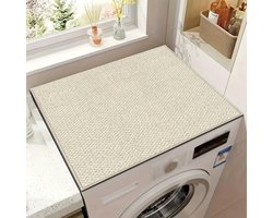 Wasmachine Beschermer - 60 x 60 cm - Wasmachine Droger Mat - Wasmachine Hoes - Afdekking Voor Wasmachine of Droger - Apparaten Beschermen - voor Wasmachine, Droger, Koelkast, Kleine Meubels - Beige
