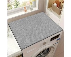 Wasmachine Beschermer - 60 x 60 cm - Wasmachine Droger Mat - Wasmachine Hoes - Afdekking Voor Wasmachine of Droger - Apparaten Beschermen - voor Wasmachine, Droger, Koelkast, Kleine Meubels - Grijs