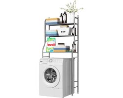 Wasmachine Kast - Ombouw - Verhoger - Meubel - Zilver