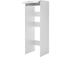 Wasmachine kast - Wasmachine kast en droger kast - Wasmachine ombouw - Houten wasmachine meubel - Wit