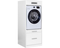 Wasmachinekast Furnilux Lifestyle Studio Flow, wit – 67 x 68 x 164 cm