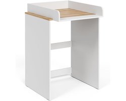 Wasmachinekast met Opzetstuk - Commode Kast - Babyverzorging Thuis - Inclusief Aankleedkussen - 68 x 88 cm - Wit Artisan