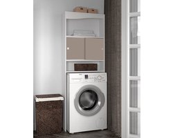 Wasmachinekast Mya Wit - Taupe