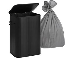 Wasmand - 52x63x32 cm - zwart