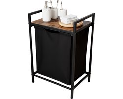 Wasmand - 65 l - zwart en bruin