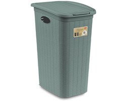Wasmand met deksel 'Elegance' - 36 Liter - Met ventilatie - 100% Gerecycled kunststof - Groen