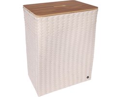 Wasmand met deksel - Opbergmand - Organizer - Handgevlochten - Handed By Grand Superb met deksel - beige -champagne