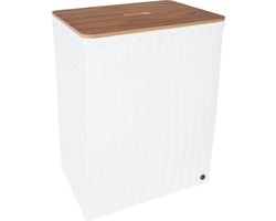 Wasmand met deksel - Opbergmand - Organizer - Handgevlochten - Handed By Grand Superb met deksel - wit - white