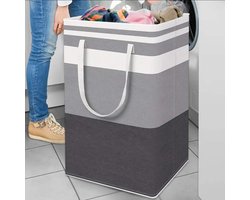 Wasmand met Handvatten-Grijs-62x40x30cm-Waterdicht-Wasmanden-wassorteerder