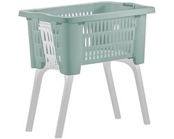 Wasmand op poten groen 38 liter 39 x 59 x 29 cm kunststof